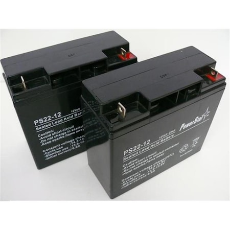 Powerstar 12V 22Ah Replacement Battery for 84864-01 RBC7 UPS - Upgrade From 12V 18Ah, 2PK PS12-22-QTY2-27